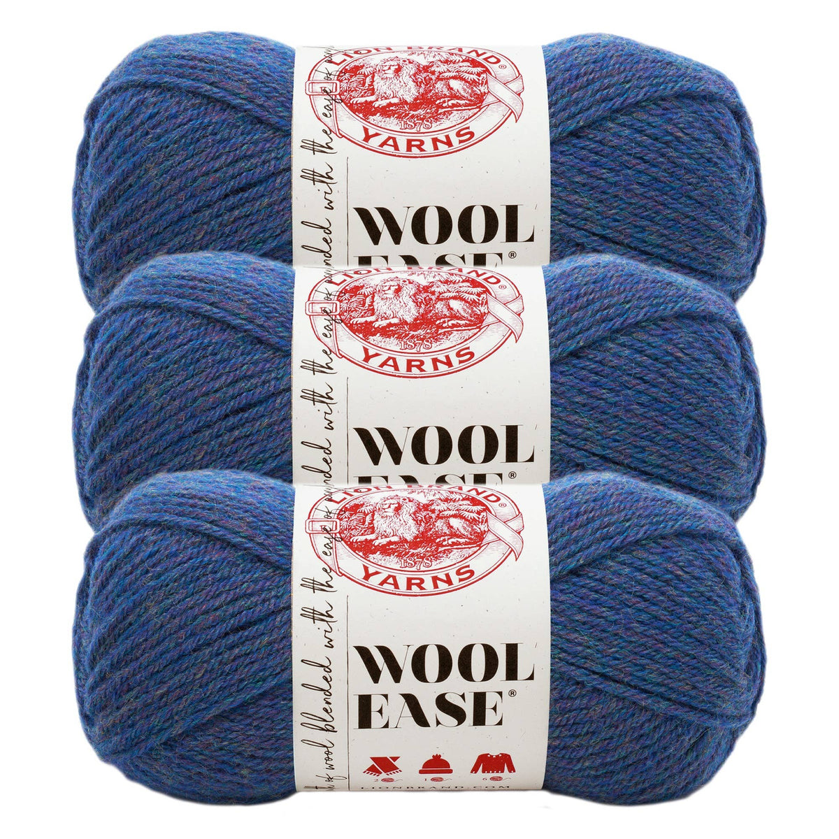 Lion Brand Yarn Wool-Ease  3 Pack