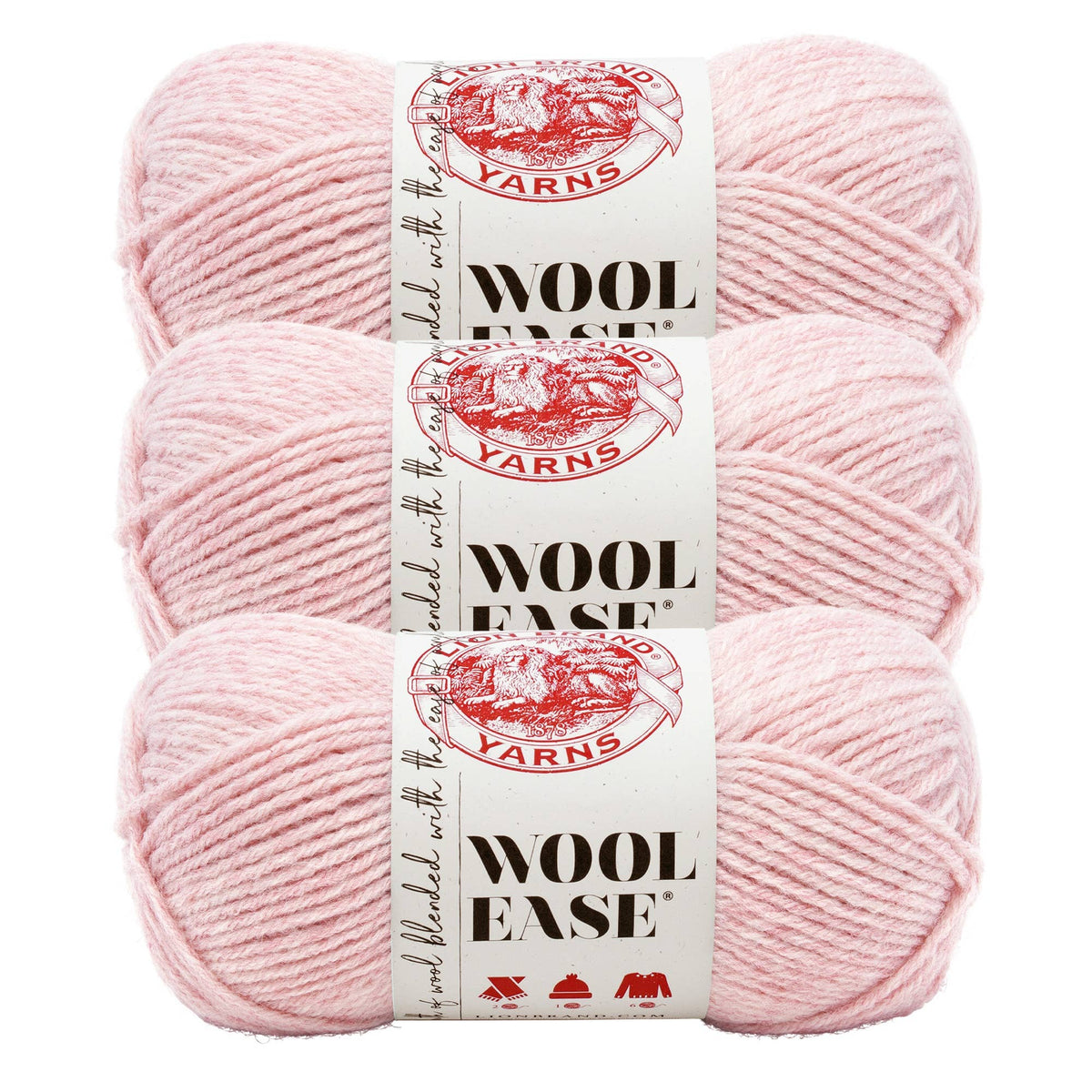 Lion Brand Yarn Wool-Ease  3 Pack