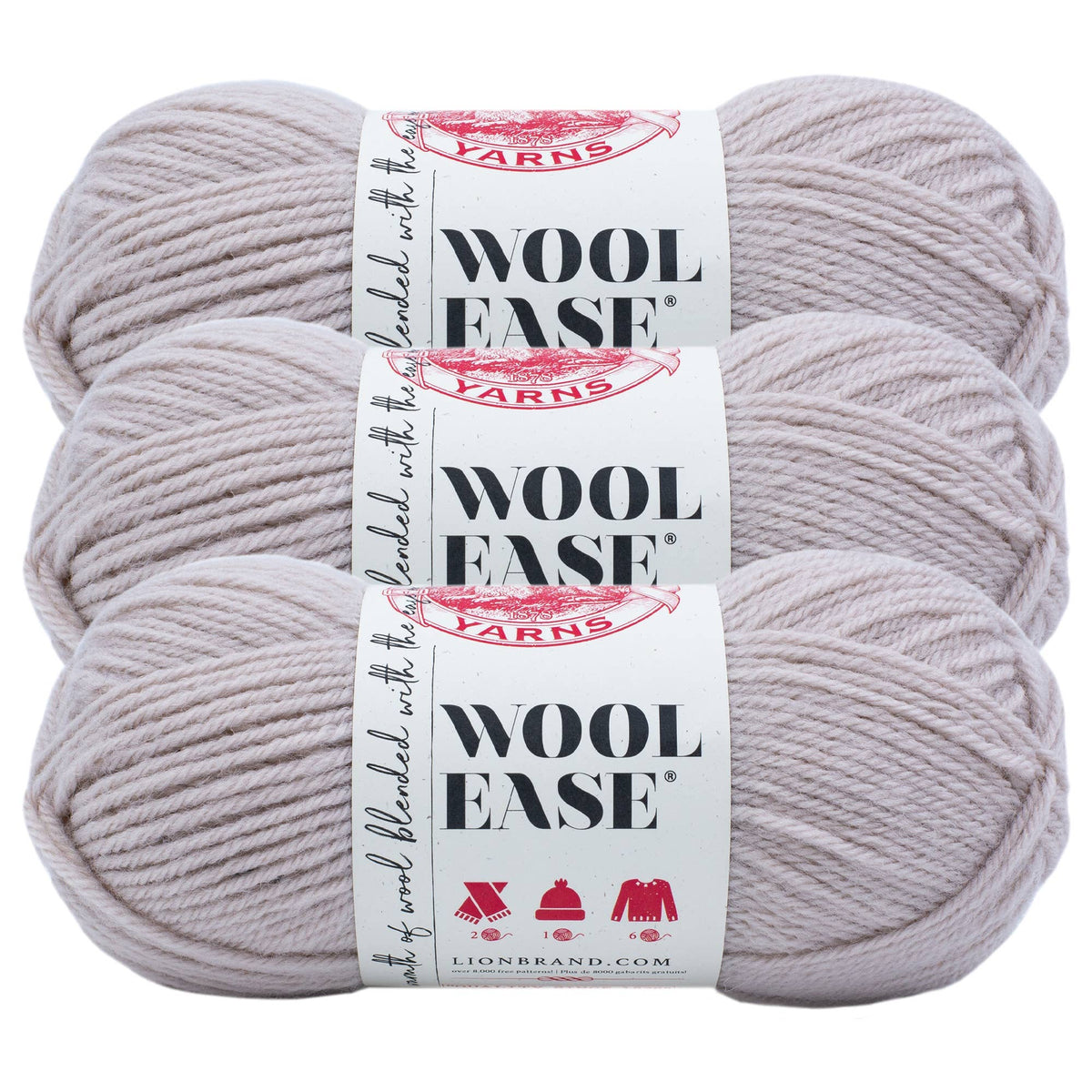 Lion Brand Yarn Wool-Ease  3 Pack