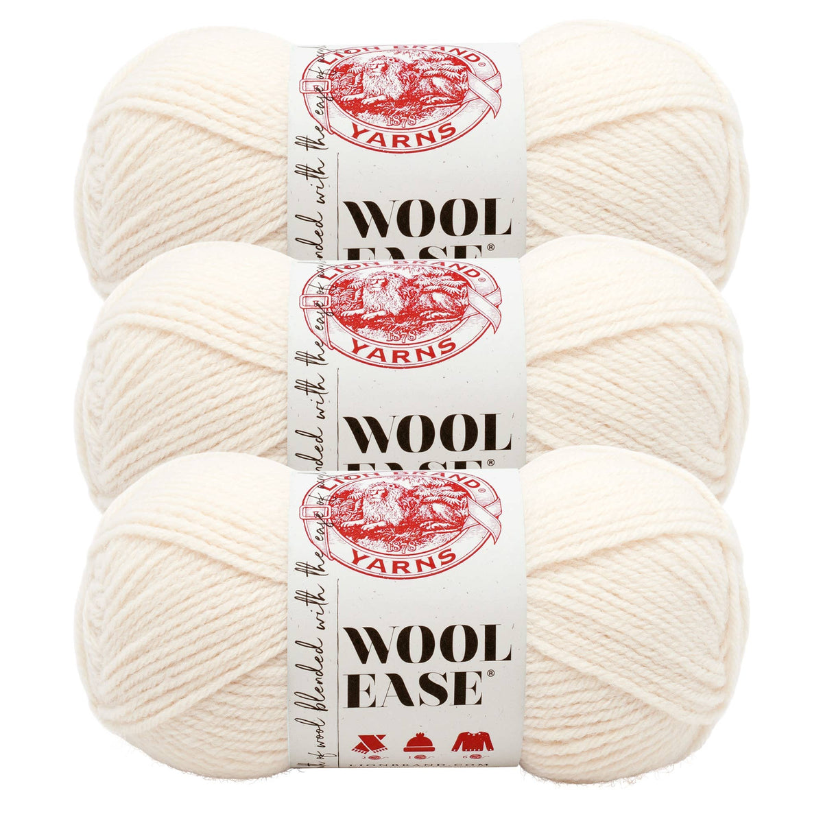 Lion Brand Yarn Wool-Ease  3 Pack