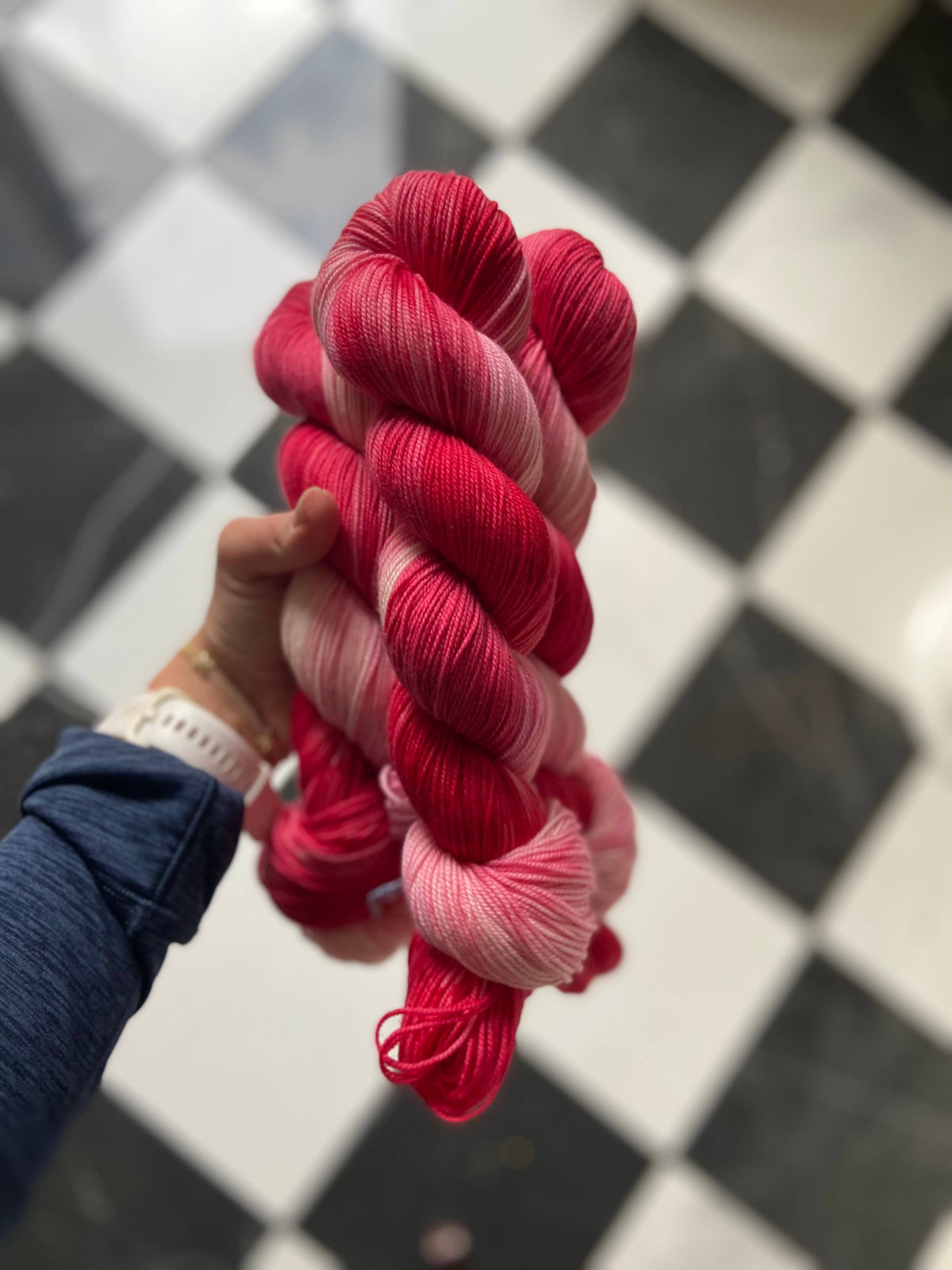 Candy Cane Colorway - Hand Dyed Yarn