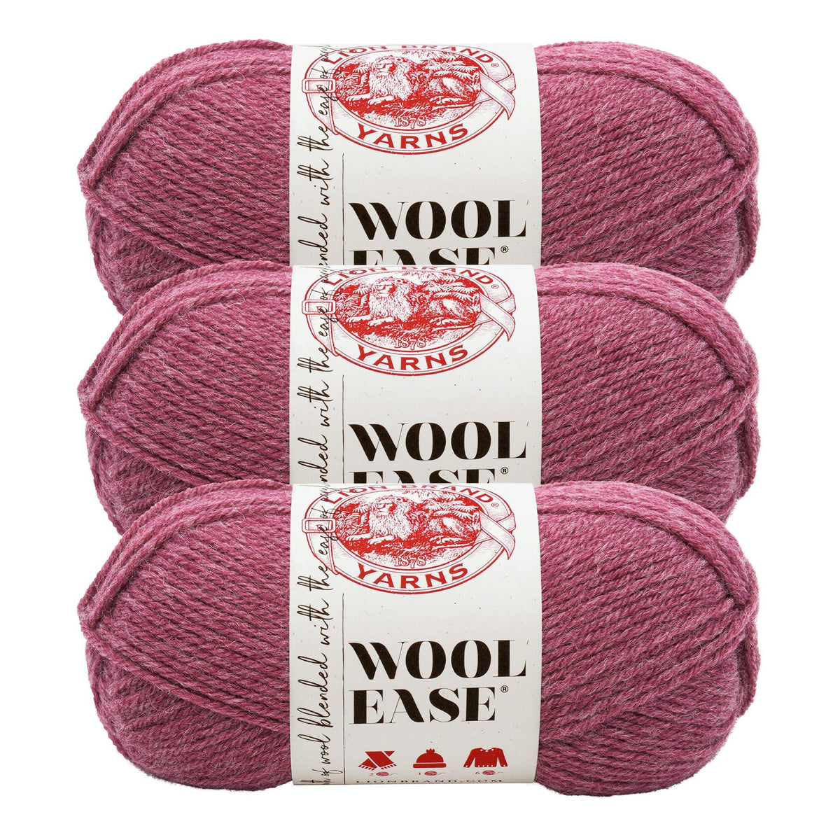 Lion Brand Yarn Wool-Ease  3 Pack