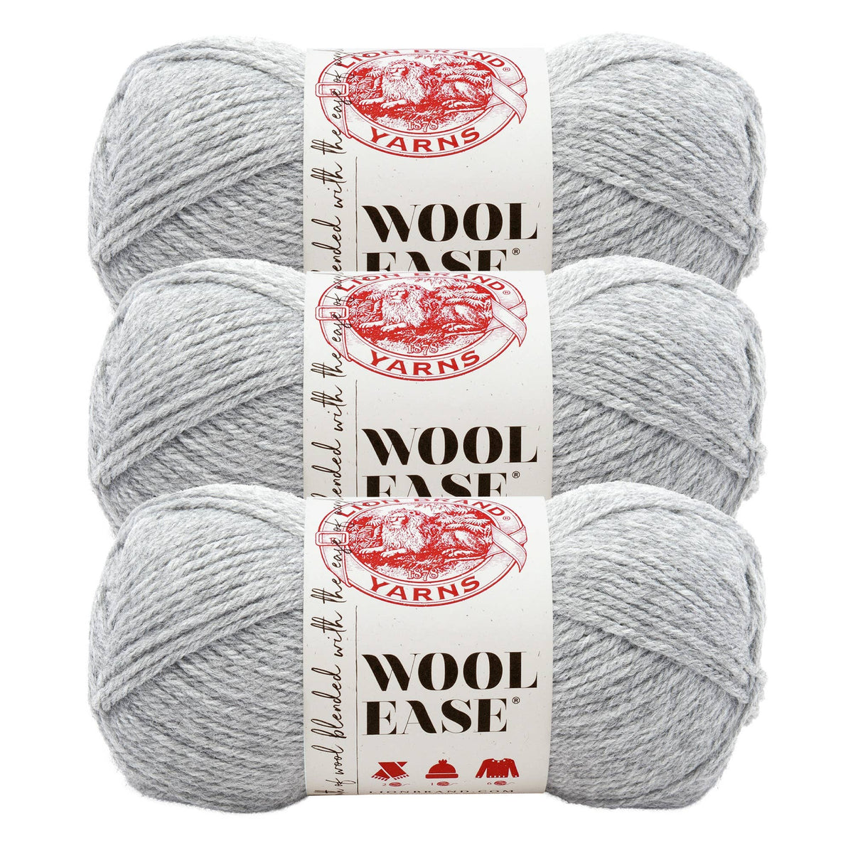 Lion Brand Yarn Wool-Ease  3 Pack