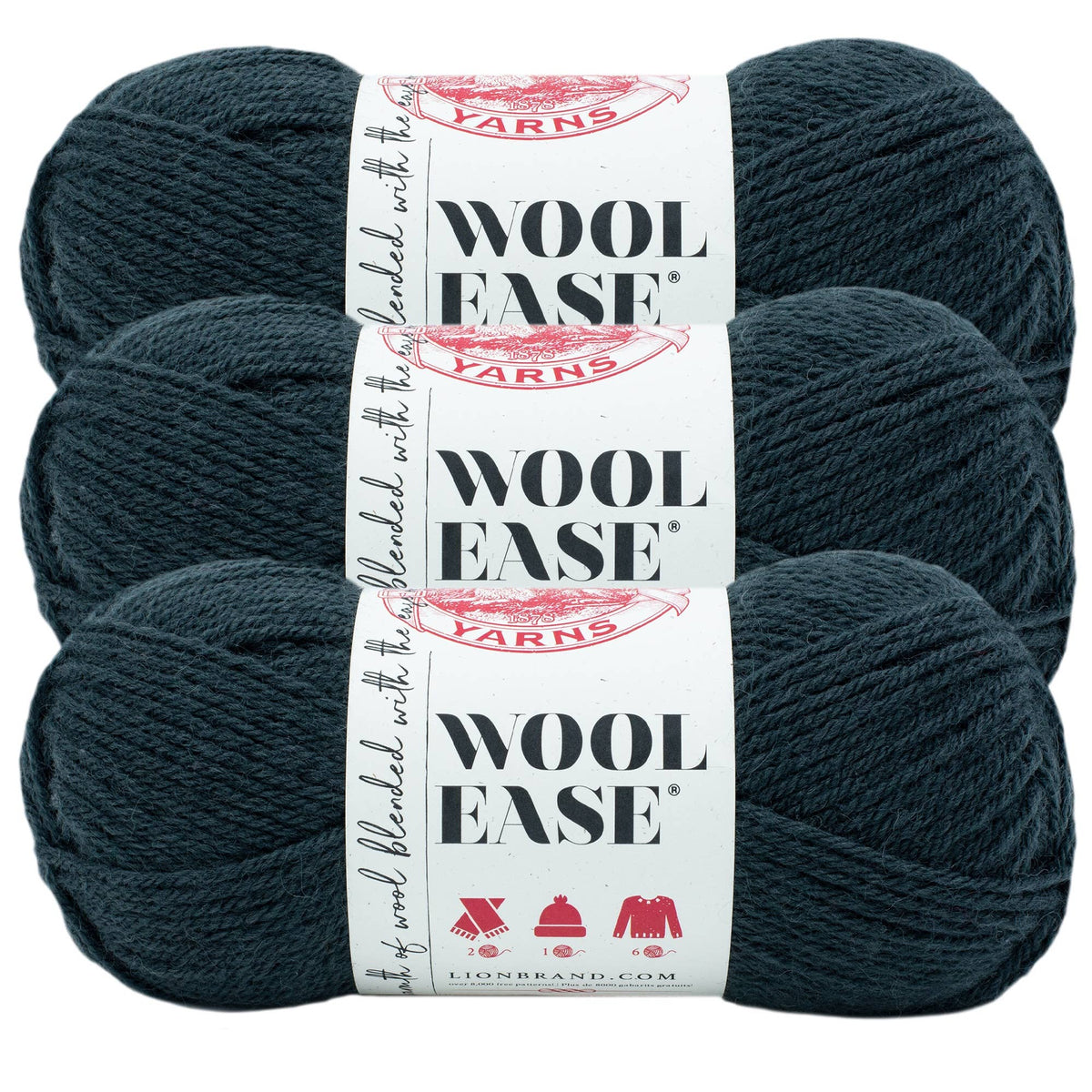 Lion Brand Yarn Wool-Ease  3 Pack
