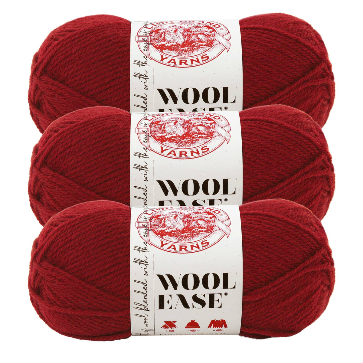 Lion Brand Yarn Wool-Ease  3 Pack