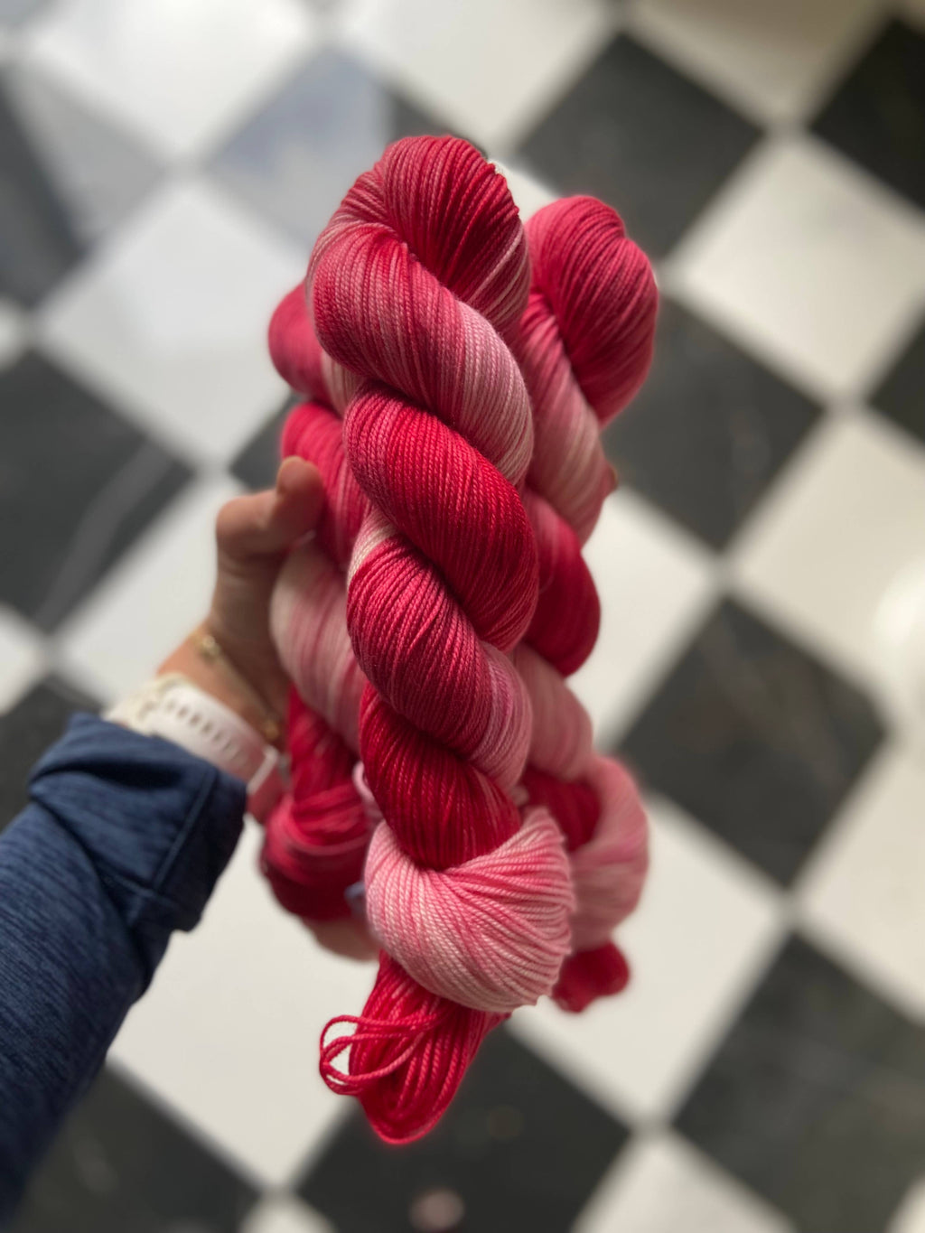 Candy Cane Colorway - Hand Dyed Yarn