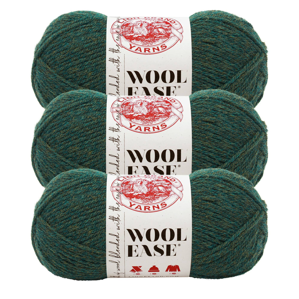 Lion Brand Yarn Wool-Ease  3 Pack